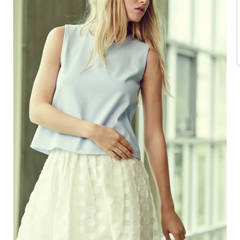 Achro M. SLEEVELESS HIGH NECK TOP Skyblue